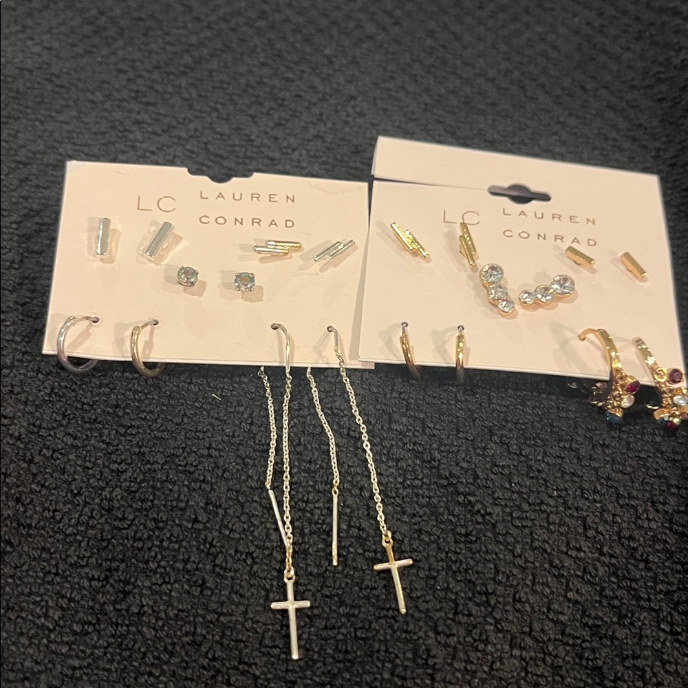 Lauren Conrad Gold and Silver Earring Set